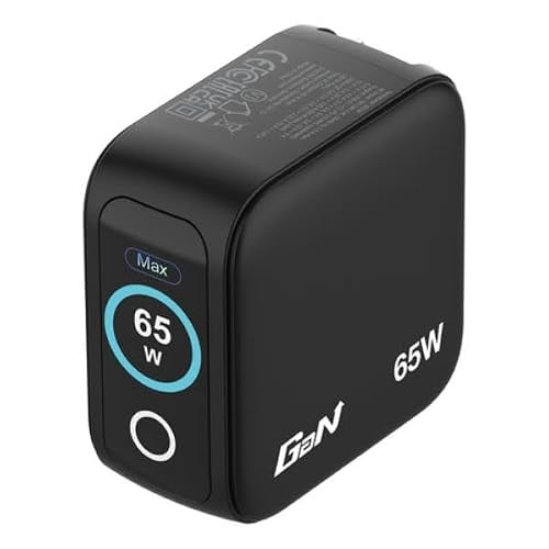 Verbatim Mini GaN Charger 65W met display en 3 poorten (2x USB-C, 1x USB-A)