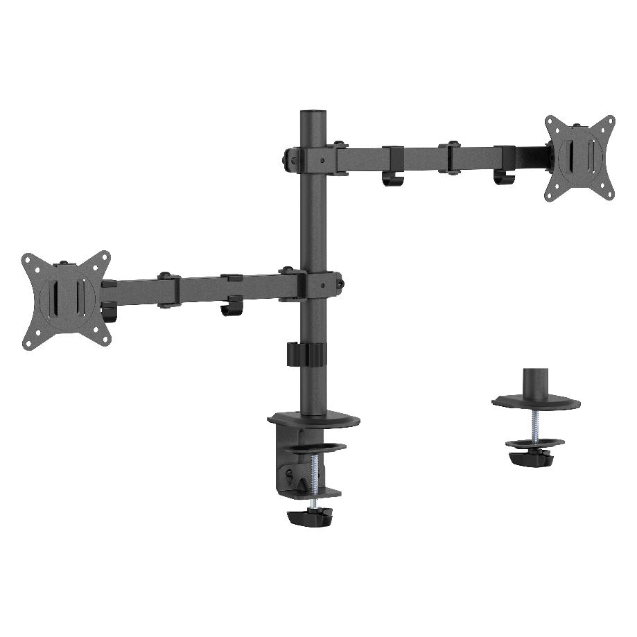 Gembird Biurkowe ramię dla 2 monitorów -regulowane 17-32inch do 9kg (Tisch, 32", 9 kg) (MA-D2-03)