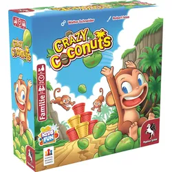 Pegasus Spiele Crazy Coconuts – Geschicklichkeitsspiel für 2–4 Spieler ab 6 Jahren
