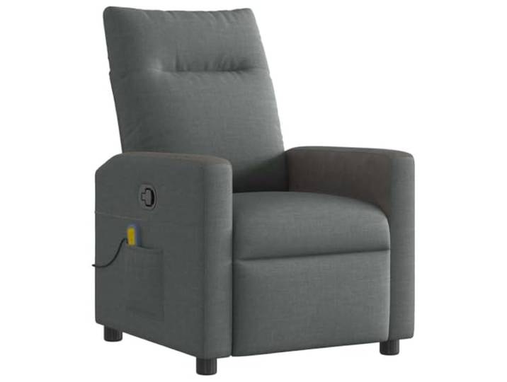 vidaXL Massage-Relaxsessel, Stoff, Dunkelgrau