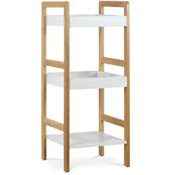 Autronic Regal 30x72 cm Bamboo weiß DR-013-3