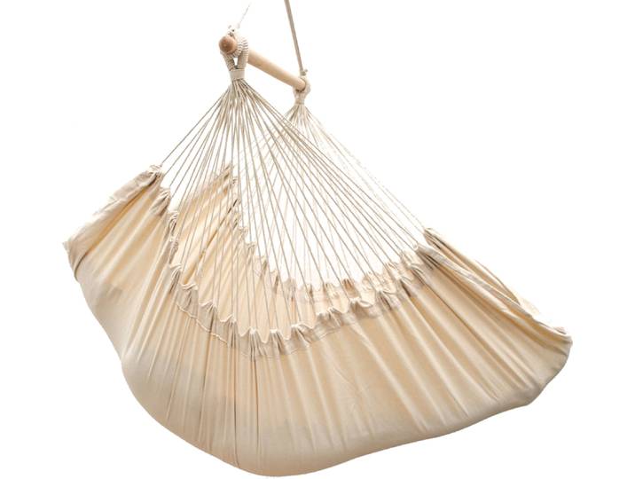 XXL Liege Hängesessel mit Seitenfach und Kissen - 220x120cm Outdoor Hängematte