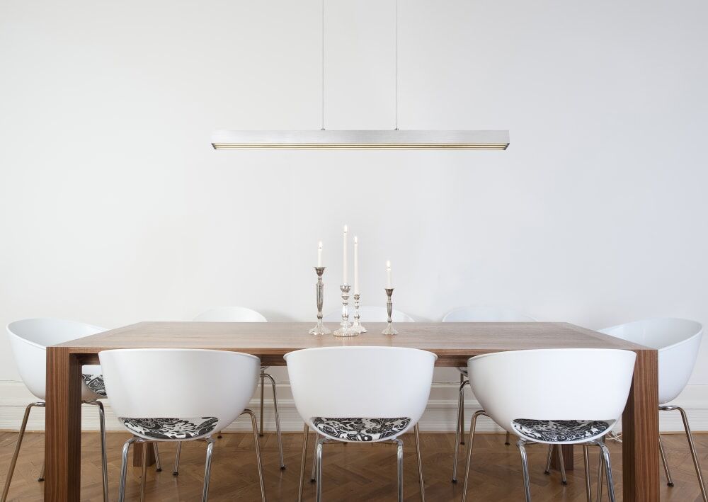 Globo Lighting Suspension aluminium brossé, 150cm Gris 8x150x150cm