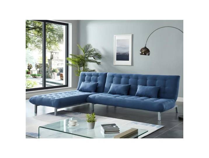 Canapé modulable convertible tissu HORNET - Bleu