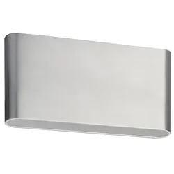 Brumberg Outdoor LED Wandleuchte, IP54, 17 x 9cm, Direkt / Indirekt, 230V, 2x5.4W 3000K 2x265lm 120°, Alu / Acryl, Alu matt BRUM-10046253