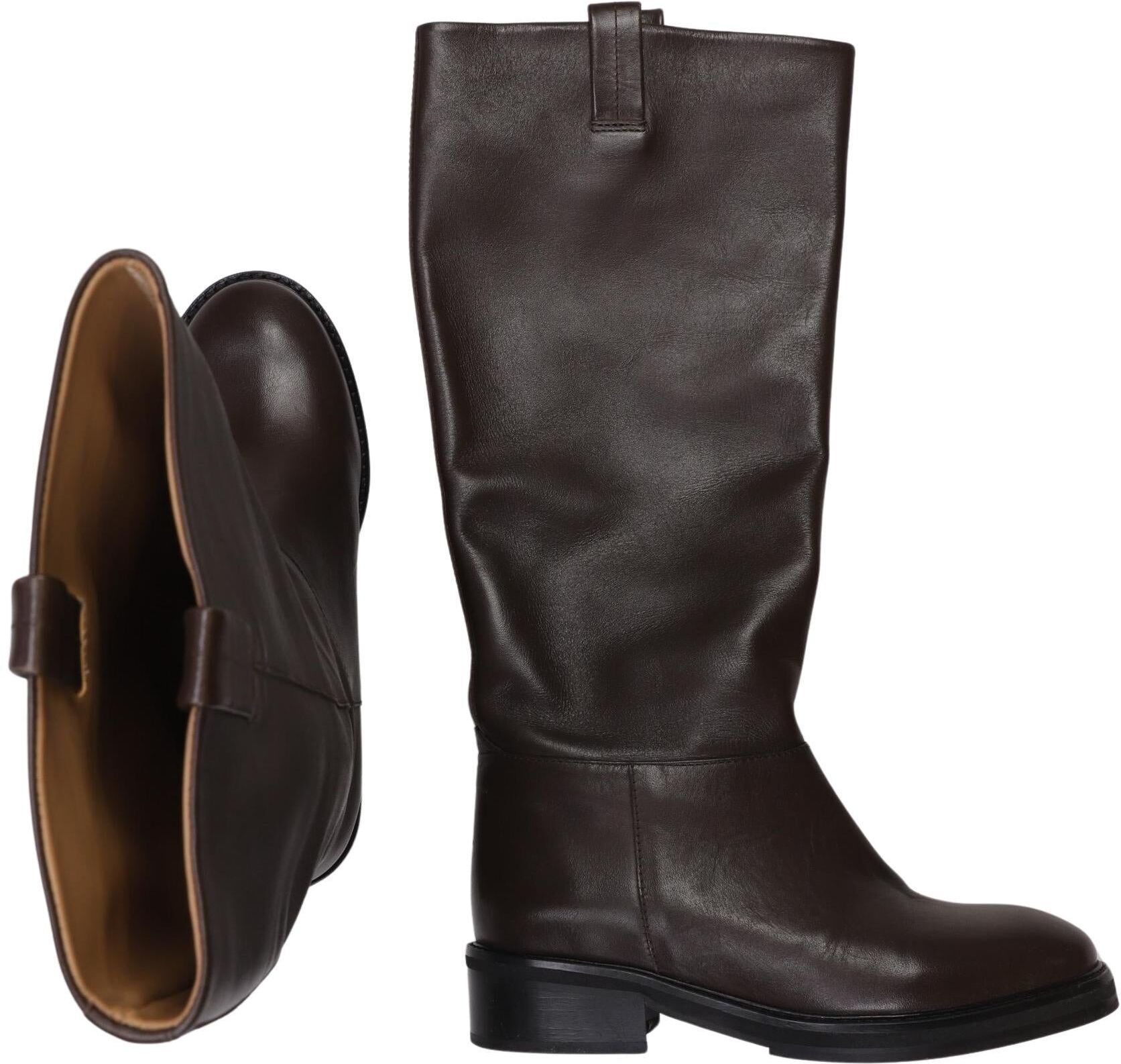 Flattered Damen Stiefel, Braun, Gr. EU 37, Leder - Second Hand