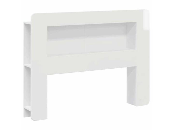Accessoire de lit - Blanc - Cabinet de Tête de Lit Blanc brillant Bois d'ingénierie_17740