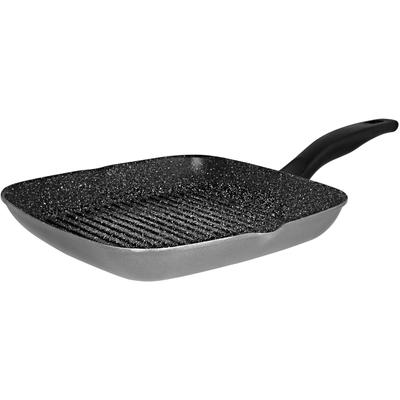 Grillpfanne STONELINE, schwarz, B:28cm H:4cm L:28cm Ø:28cm, Pfannen, Induktion