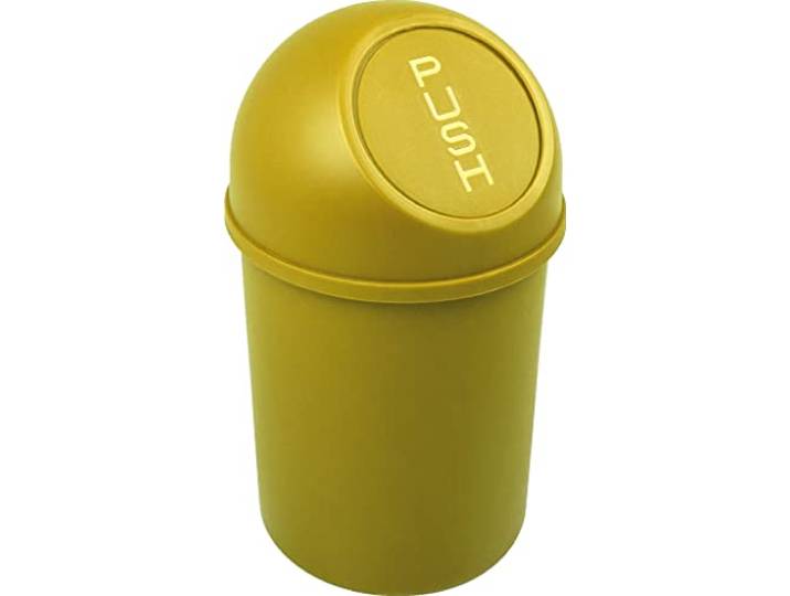 helit H2401018 - Push-afvalbak 'the flip' 6 l geel