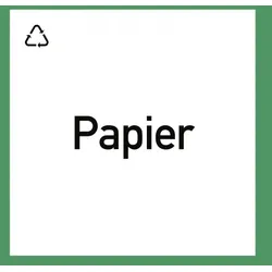Wertstoffkennzeichnung "Papier", Kunststoff, 300x300 mm