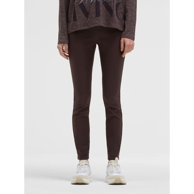 Jeansjeggings SOCCX, Damen, Gr. 34, braun, Web, Material: 76% Viskose, 21% Polyamid, 3% Elasthan, Beschichtung: Polyurethan, unifarben, skinny fit, Jeans, mit Elastikbund