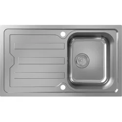 hansgrohe S44 Einbauspüle 342, Edelstahl, mit langer Abtropffläche, 870x510mm, 43369800