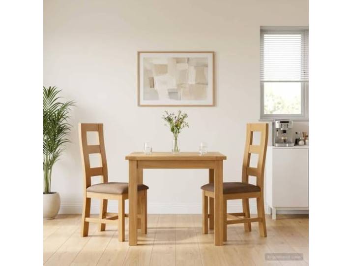 KGHFDVB Esszimmerstuhl 2er Set Massivholz Eiche Grau 45 x 51 x 105 cm Massivholz Eiche, gepolsterter Sitz, pflegeleichte Oberfläche, einfache Montage, modernes Design