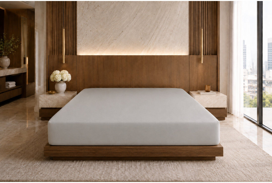Belledorm Plain Dye 200 TC Egyptian-Quality Cotton 100% Cotton Fitted Sheet Platinum Kingsize (5')