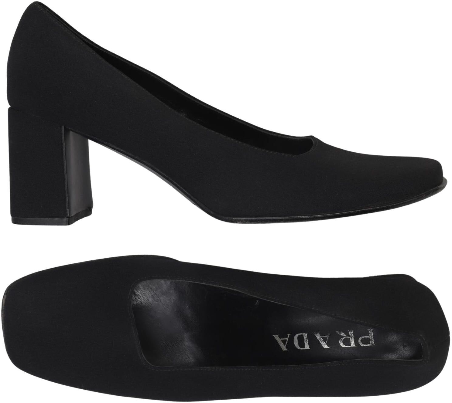 Prada Damen Pumps, Schwarz, Gr. EU 37.5, kein / Etikett - Second Hand