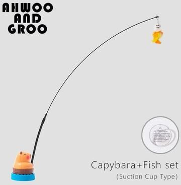 Inspire Essentials Capybara Bird Cat Teaser Wand Toy With Bell 6