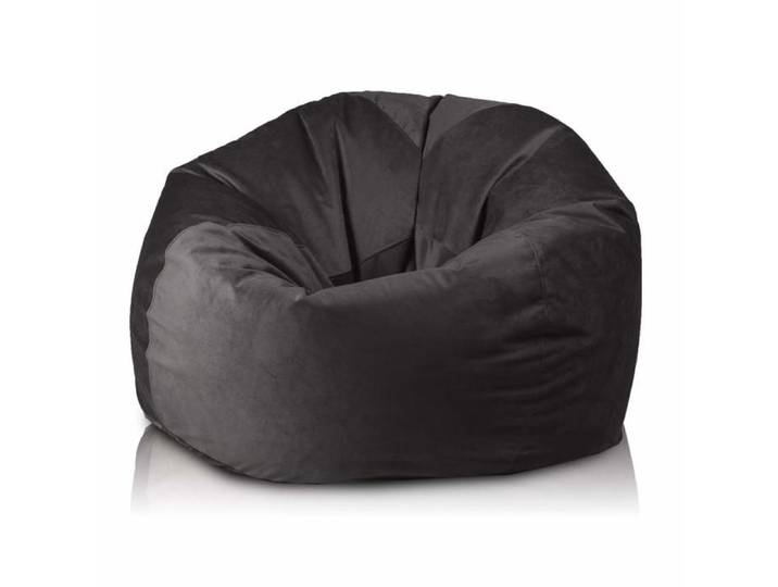 Pouf Fauteuil Sac Déhoussable en Microfibre Anti-Tache Rembourrage Billes 90x90x50cm Gris A104 – Ecopuf