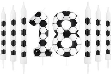 Inspired Living Soccer Birthday Candles Set 7 Pieces Football Cake Candles For Sports Theme Birthday Parties 18