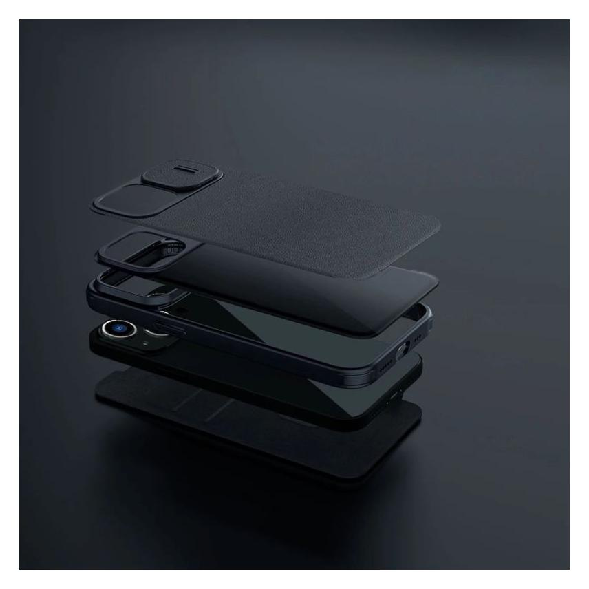 Nillkin Qin Pro Leder Case - Apple iPhone 14 Plus - Schwarz (Apple iPhone 14 Plus) (1405066930)