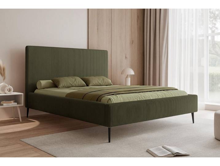 Compleo Polsterbett auf hohen Füßen, Designerbett, Schlafzimmerbett