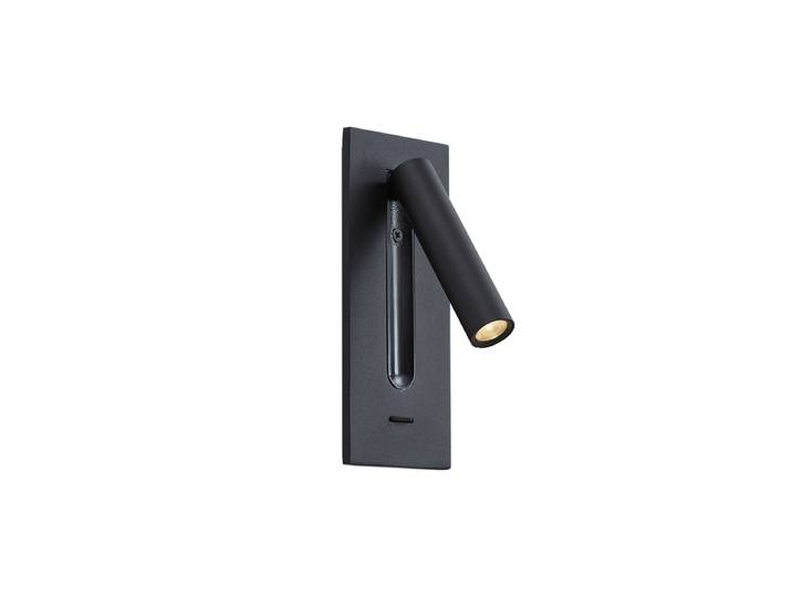 Applique murale moderne noire avec LED - Plaza