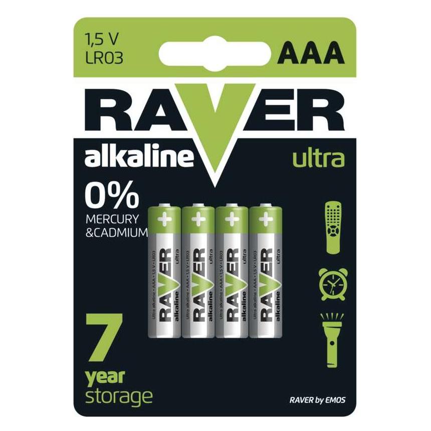 Raver 1320114000 Alkalická baterie AAA ( (4 Stk., AAA) (43038323)