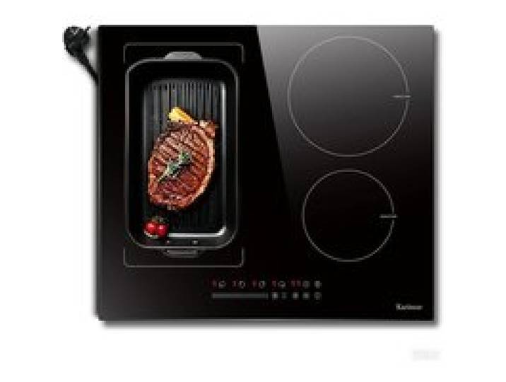 Plaque Induction 4 Feux 3500W avec Prise et Flexizone - Verre - Nior-b - Câble électrique