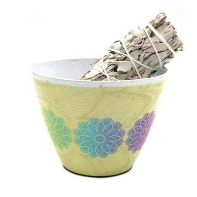 Smudge Bowl 7 Chakra Mandala 10 cm, J455-01