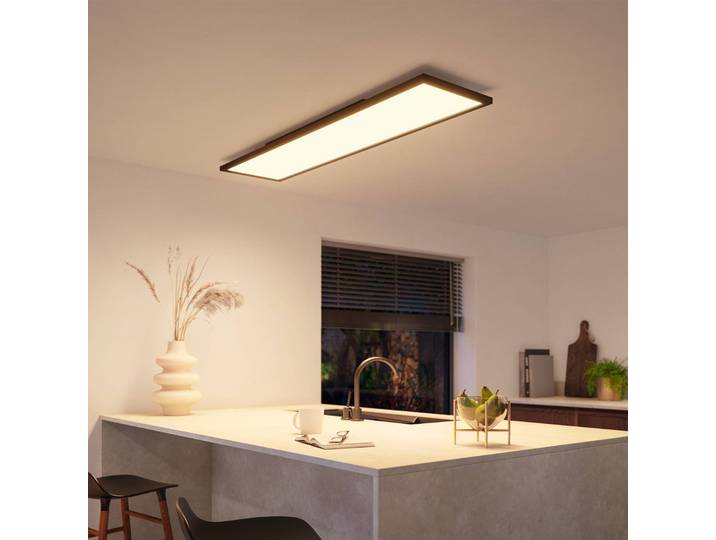 Philips Hue Smart Home Deckenlampe, dimmbar, schwarz, für Arbeitszimmer / Büro, Aluminium, Modern, Smart Home Deckenlampe