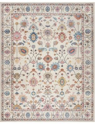 Gertmenian Crystal Print Washable Digital Printed Flat Pile Polyester Slip Resistant Area Rug Collection