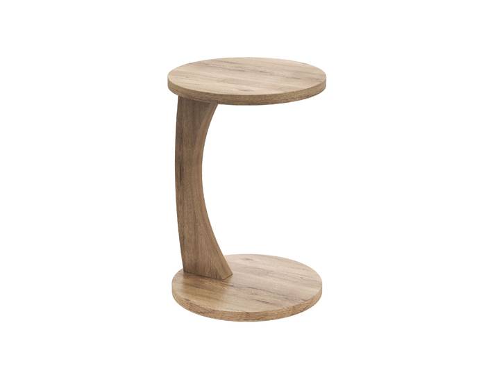 Beistelltisch C-Form 38 x 56 cm hellbraun