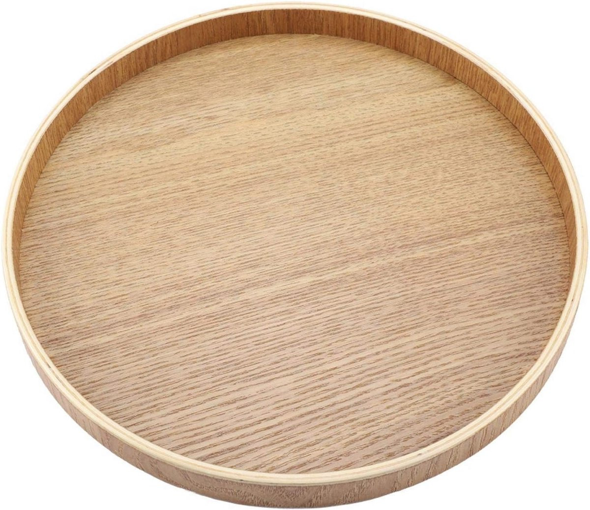 Houten Serveerschaal - Ronde Plaat - Bruin - Diameter: 30 cm