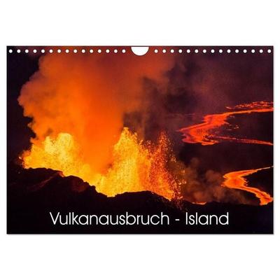 Vulkanausbruch - Island (Wandkalender 2027 DIN A4 quer), CALVENDO Monatskalender