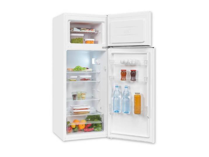 exquisit Kühl-/Gefrierkombination KGC5270-45-040D, 142.6 cm hoch, 54.5 cm breit, 4*-Gefrieren, LED, Türanschlag wechselbar
