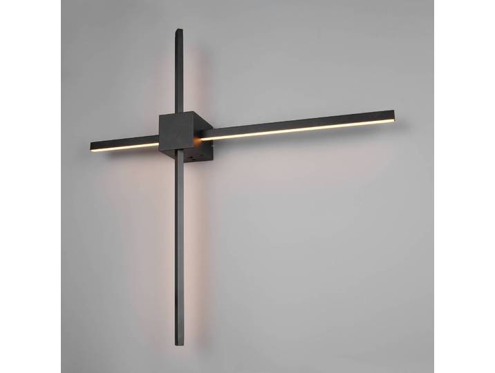 Trio Lighting Wandleuchte Cassino, dimmbar, schwarz, für Wohn- / Esszimmer, Metall, Modern