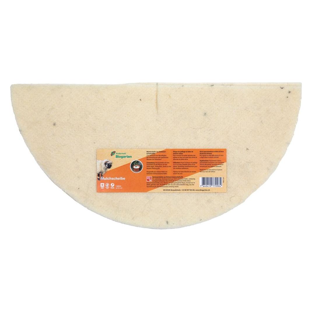 Andermatt Biogarten Mulchscheibe CH Schafwoll 40cm (7046G)