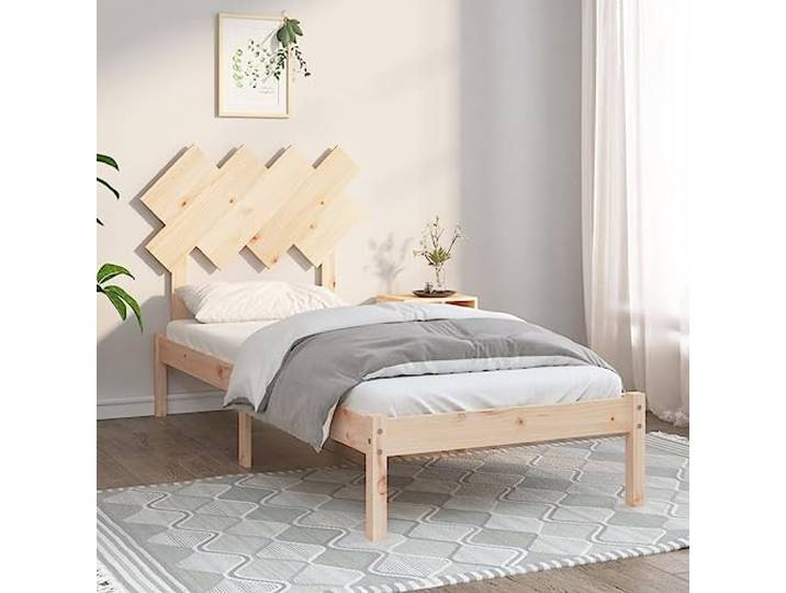 YNGBHFNOP Massives Kiefernholz Lattenrost Schlafzimmer Modern 90x200 Braun Massivholzbett 90x200 cm mit Kopfteil Kiefernholz Lattenrost Bettgestell Schlafzimmer Modern Naturholz Jugendzimmer Gästebett