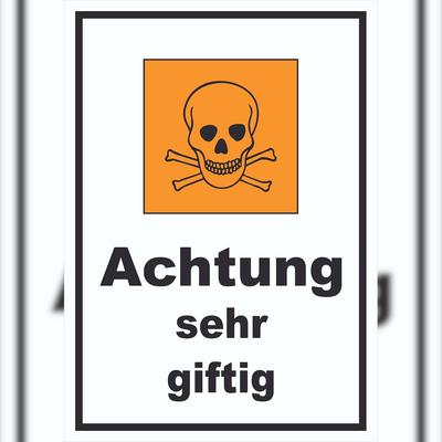 HB-Druck Schild Gefahrensymbol sehr giftig Totenkopf A2 (420x594mm)