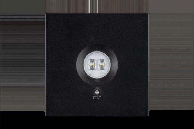 H1 SOLUTIONS Lampe de sécurité IllusquareAT3H noire (1046)