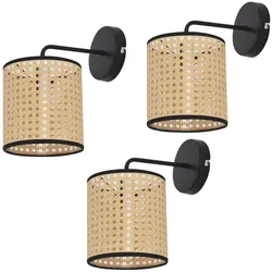 Helloshop26 - Set mit 3 Southend Wandleuchten 25 x 17 x 16 cm schwarz und beige lux.pro 03_0007352