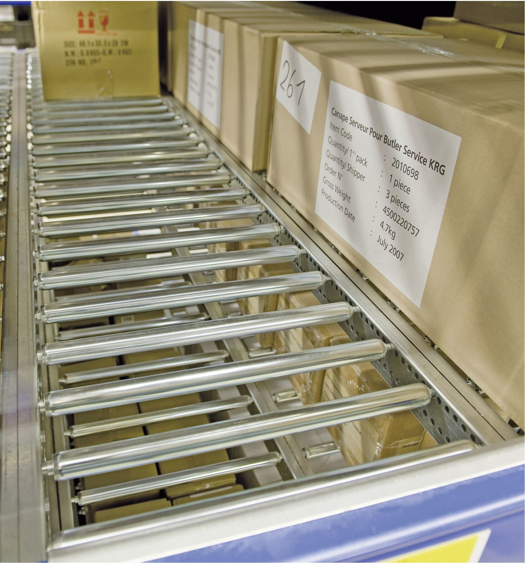 Bito Komplette Fachebenen mit Rollenbahnen B3600xT2400 mm, 8 Segmente verzinkt (28410)