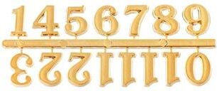 Uplift Treasures Roman Numeral Clock Repair Parts Set gold Arabic Numerals