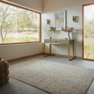 Designteppich FLAIR RUGS "KADO", beige (natur), B:200cm H:7mm L:300cm, Polyester, Teppiche, Eleganter Schimmer-Effekt