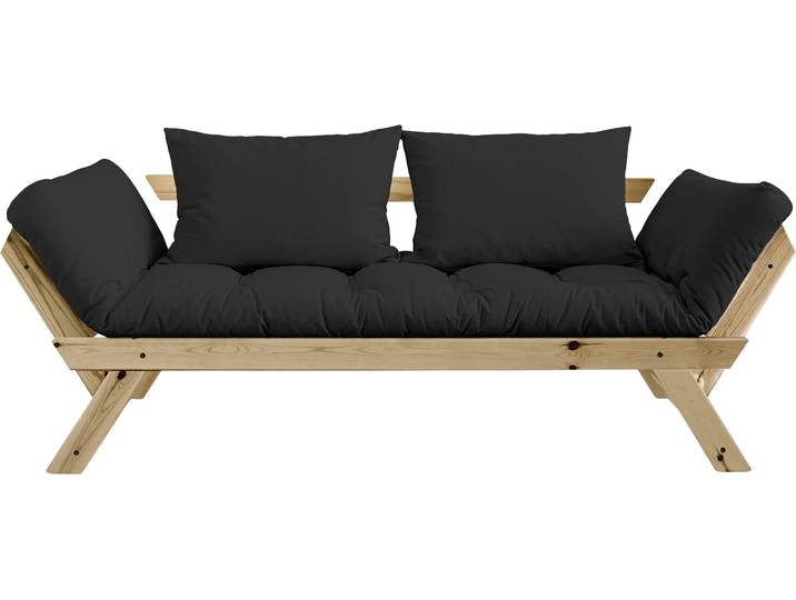 Schlafsofa KARUP DESIGN Bebop, inkl. Futonmatratze – vielseitig klappbar, Breite: 180/200 cm , grau, natur, Sofas, Schlafsofa, inkl. Futonmatratze