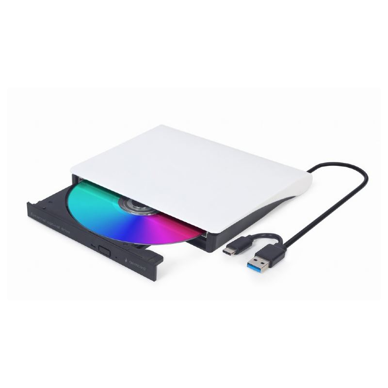 Gembird DVW EXT SLIM DVD-USB-031 white USB-C&3.1 DVD8x CD24x