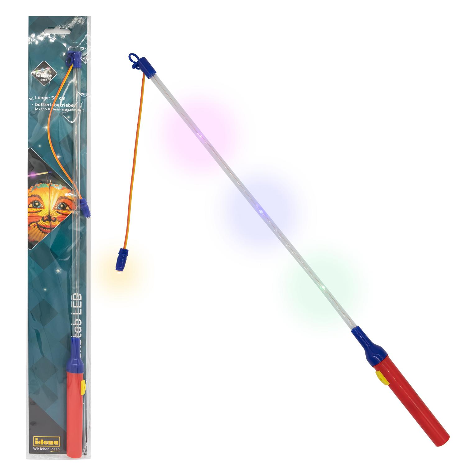 Idena Laternenstab 50cm LED+3 farbige LED im Stab (1 Stk.) (22692207)