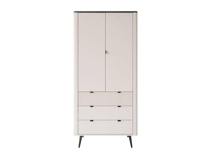 Lookway Kleiderschrank Autumn 2D3S Kaschmir/Grauer Stein