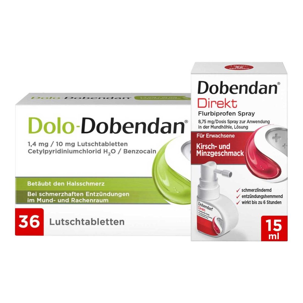 Reckitt Benckiser Deutschland GmbH Dolo-Dobendan & Dobendan Direkt Set gegen starke Halsschmerzen 08100027