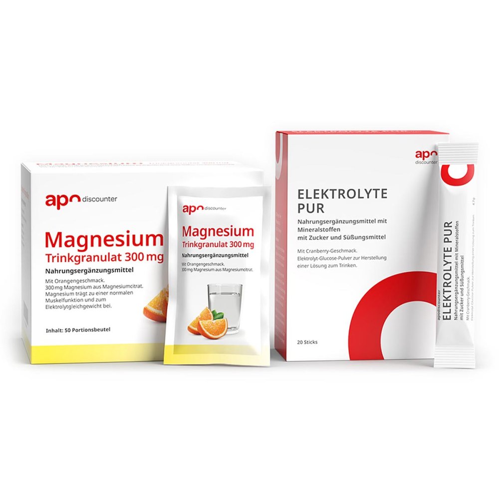 Sport Sparset – Magnesium Trinkgranulat + Elektrolyte Pur Stick 08107263