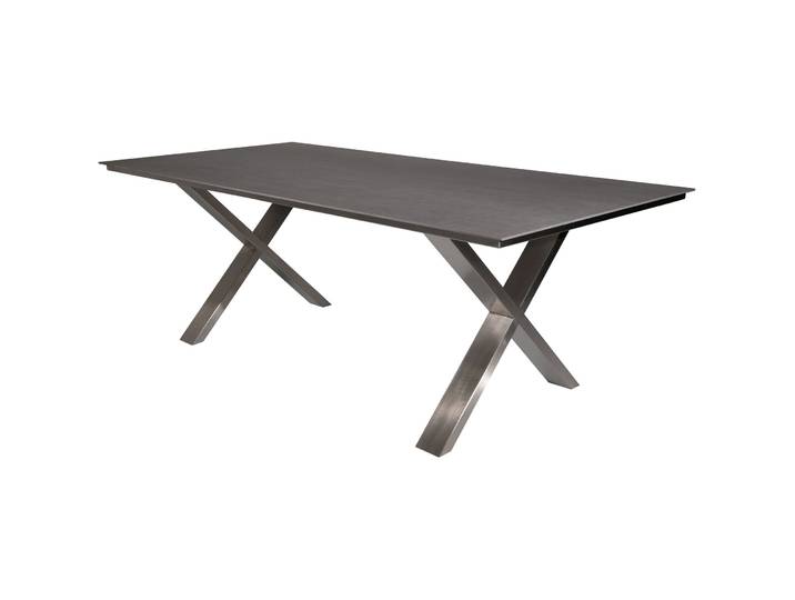 Gartentisch Vance anthrazit Edelstahl B 210 T 100 cm - Gartentisch - Wetterfeste Gartenmöbel & Accessoires